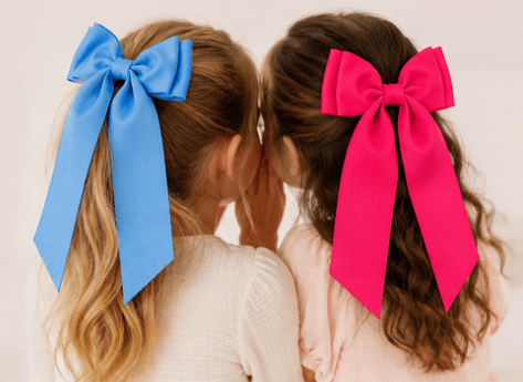 Double Looped Long Tail Boutique Hair Bow | Girls Grosgrain Hair Bow (9/8/26)