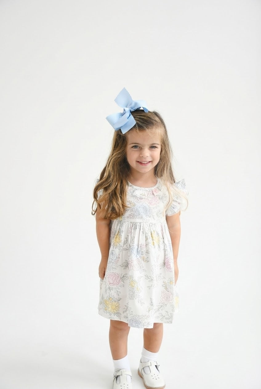 Bouquet Floral Ruffle Dress