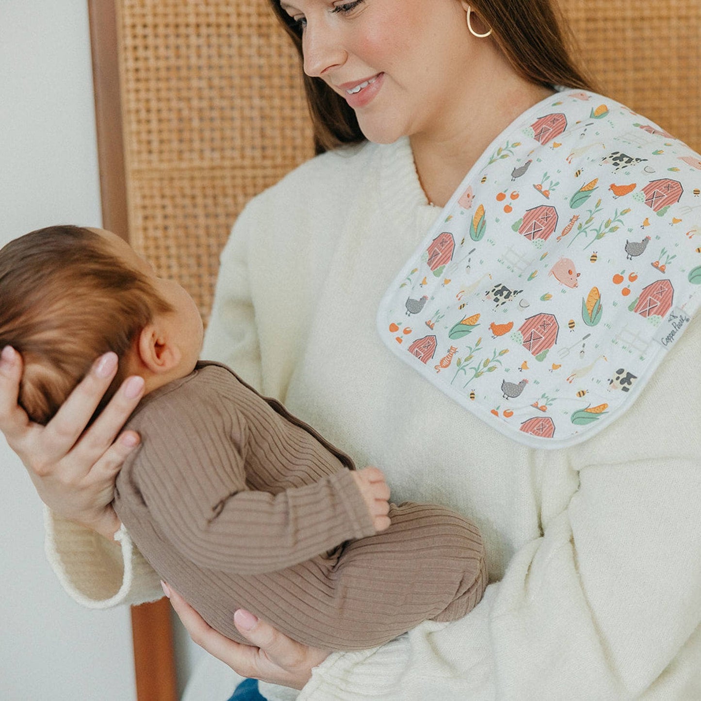 3 Pack Premium Burp Cloths - Farmstead