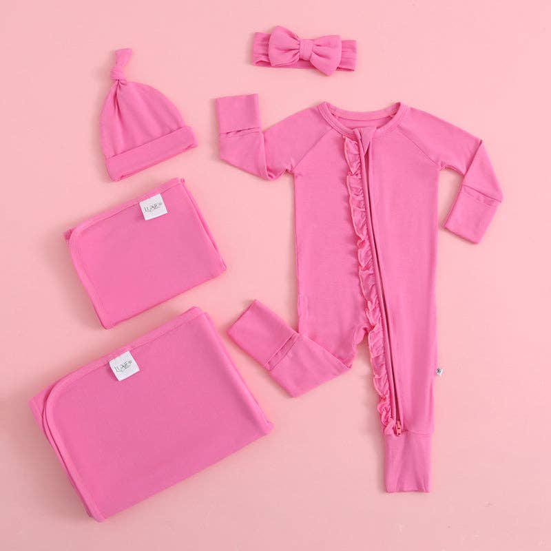 Perfectly Pink Zipper Baby Romper