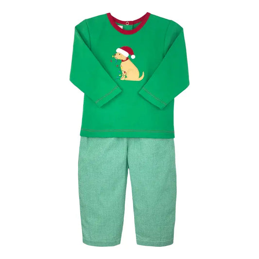 Christmas Dog Boy's Top & Pant Set