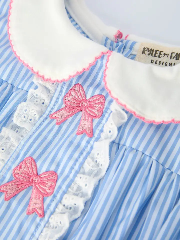 Stripes and Bows Romper