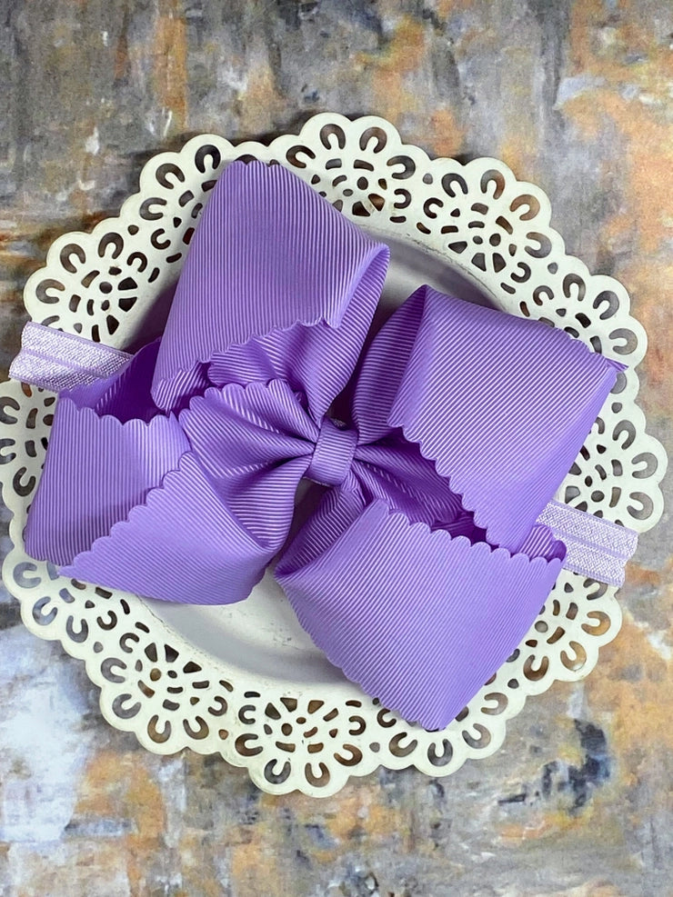 5.5" Scallop Hairbow Headband