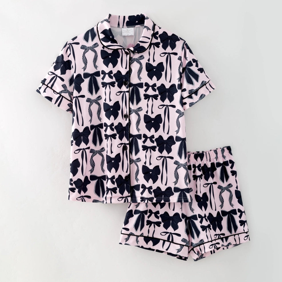 PRESALE: Pink Bow Pajama Set | Mom & Me