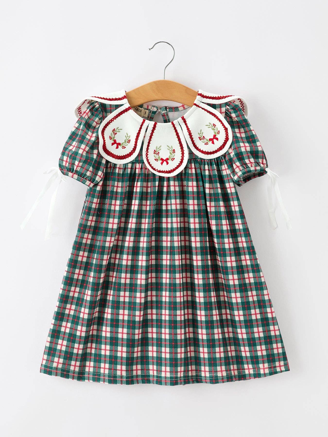 PRESALE: Wreath Petals Plaid Dress (ETA: Early September)