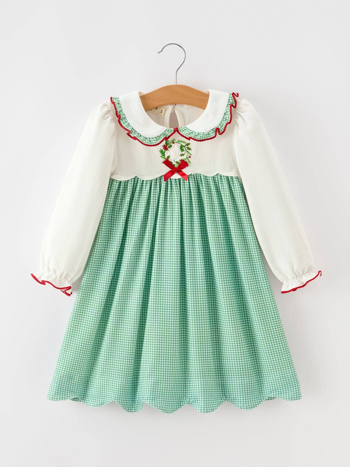 PREORDER: Mistletoe & Gingham Dress (ETA Early October)