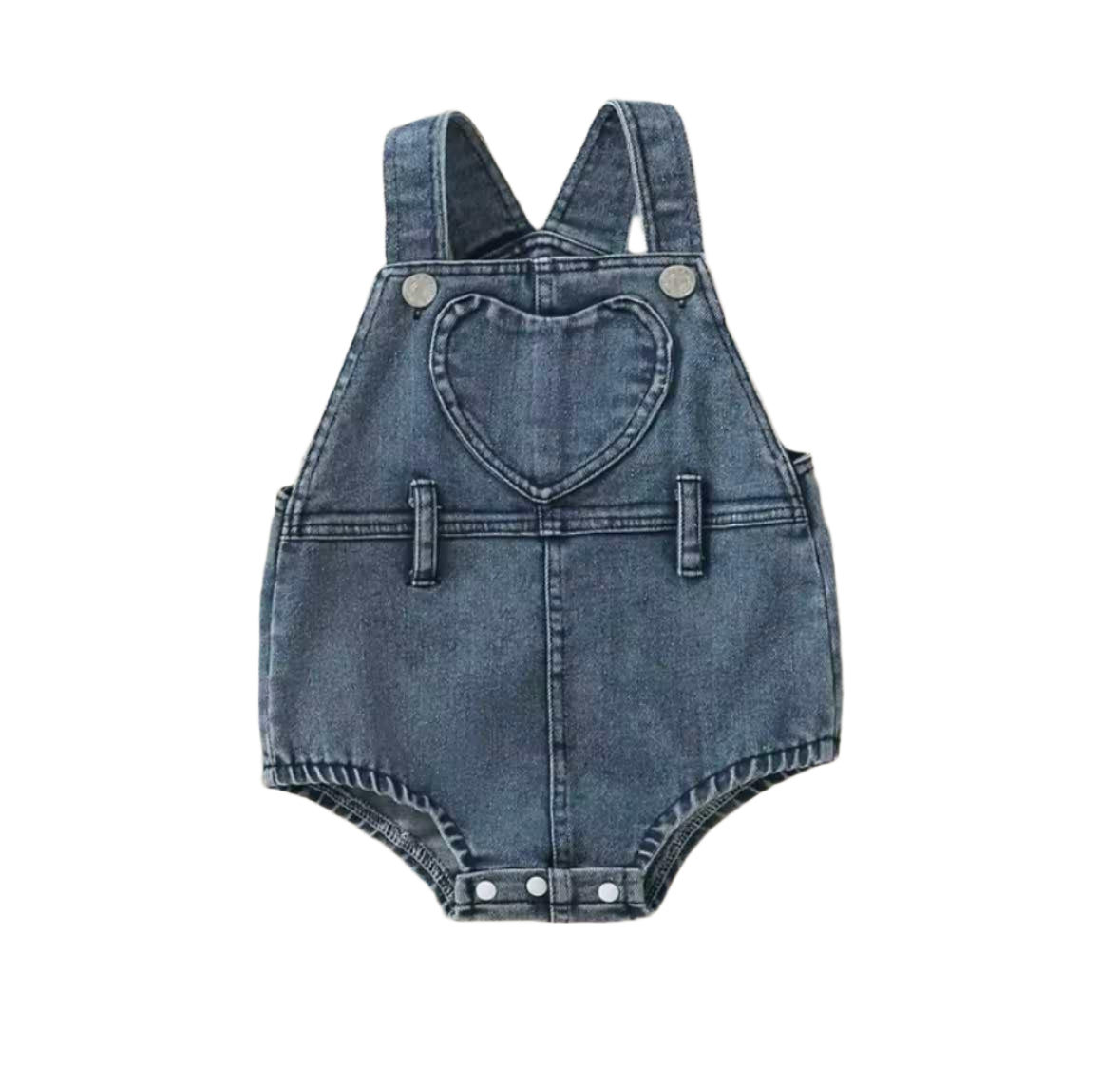 Sweetheart Denim Romper