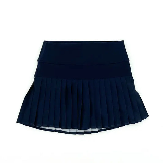 Navy Pleated Skort