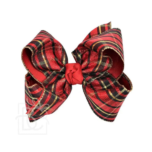 Christmas Gold, Red & Black Plaid 5.5"