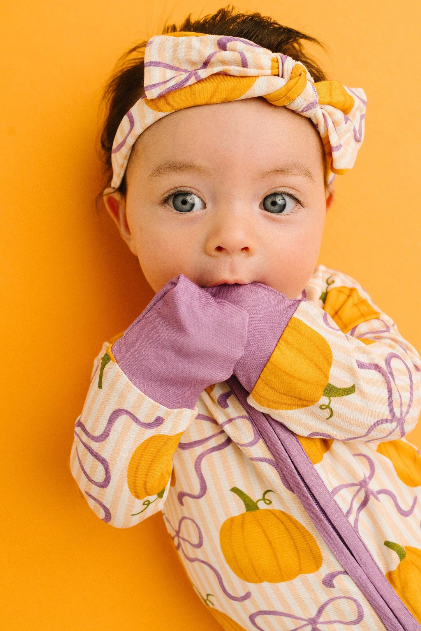 Pumpkin & Bows Bamboo Sleeper