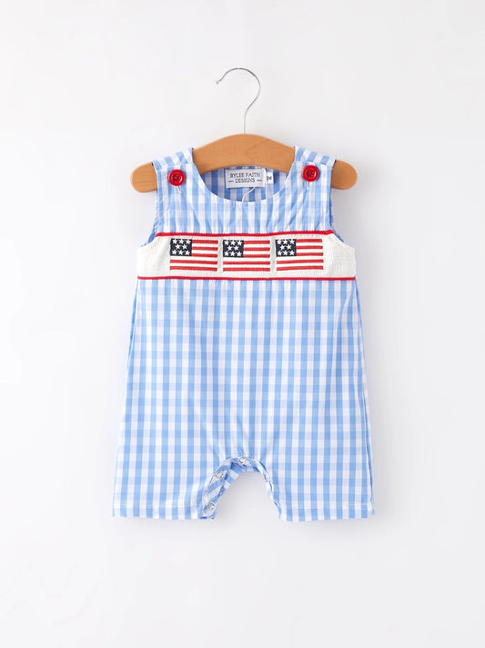 Pledge to the Flag Boy Romper