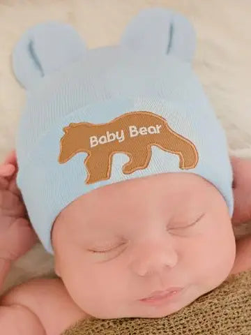 Blue Baby Bear with Baby Bear Patch Newborn Boy