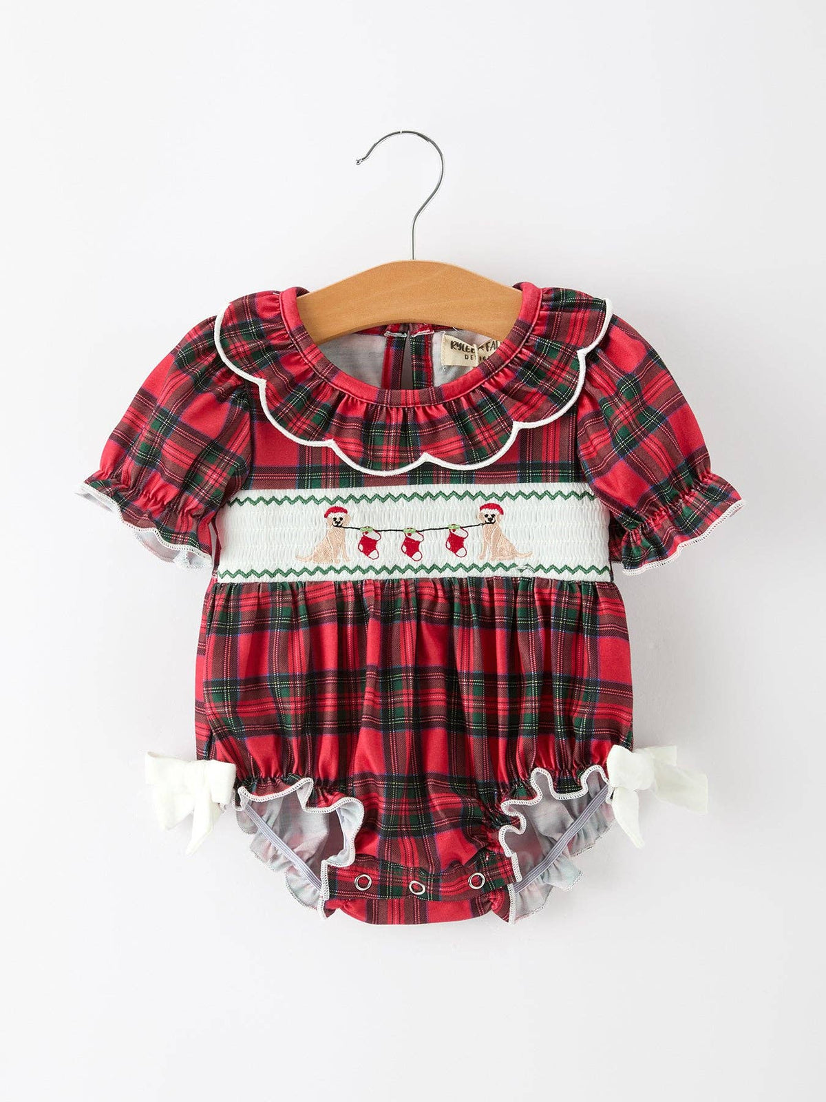 Christmas Pups Plaid Bubble