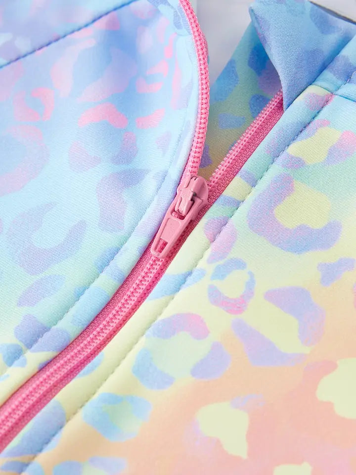 Cotton Candy Cheetah Rash Guard