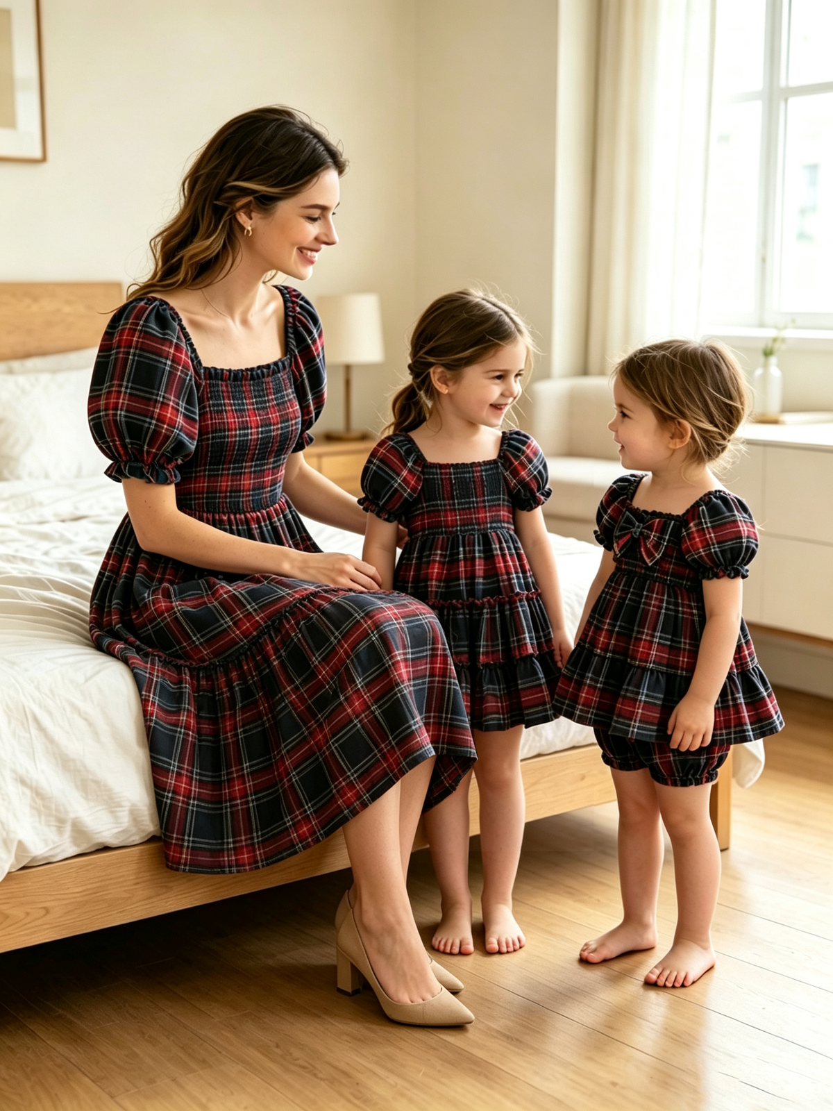 Mommy & Me Christmas Plaid Dresses