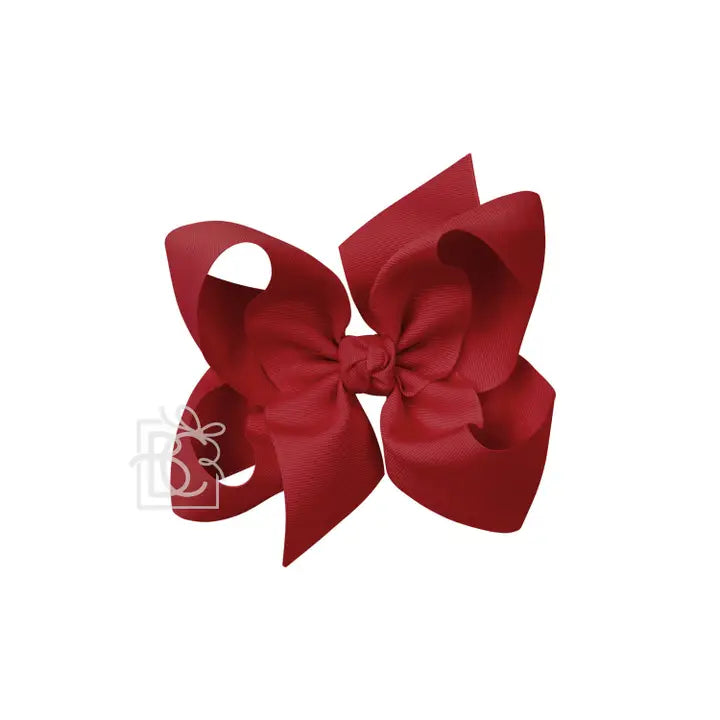 Signature Grosgrain Bow On Clip" - 6.5" (multiple colors)