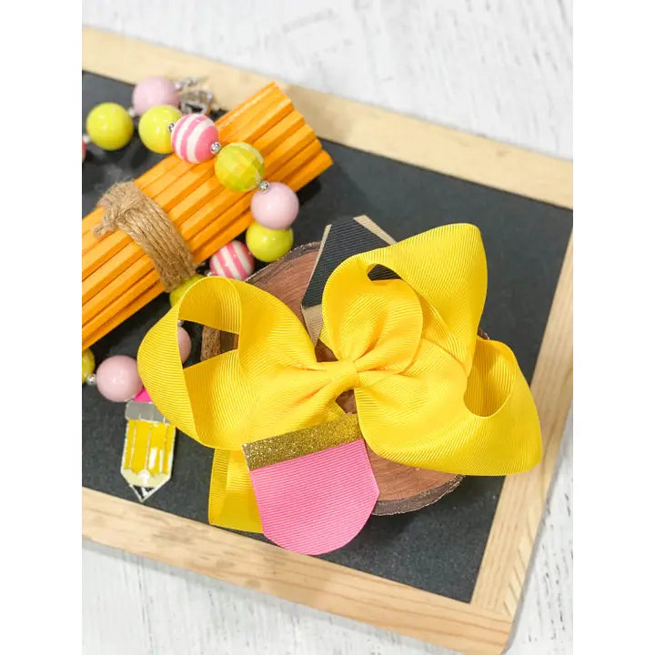 Pencil Bow - alligator clip