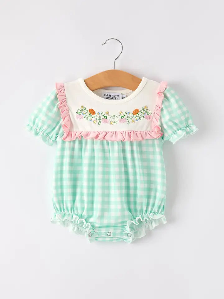 Floral Pumpkin Flowers Romper