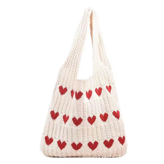 Crochet Heart Tote