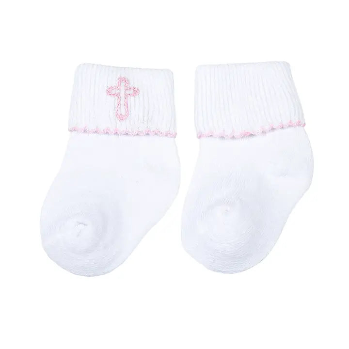 Blessed Embroidered Socks - Pink (Magnolia Baby)