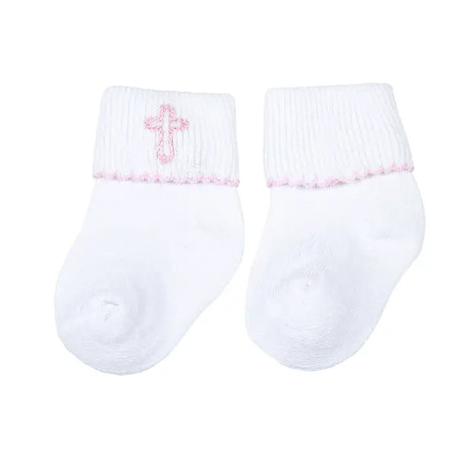 Blessed Embroidered Socks - Pink (Magnolia Baby)