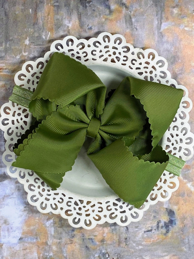 5.5" Scallop Hairbow Headband