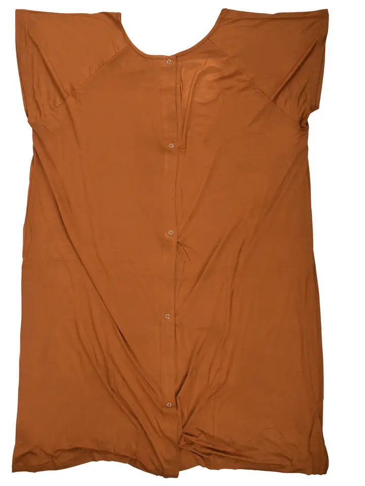 Saddle Orange Western Mommy Labor & Delivery/ Nursing Gown