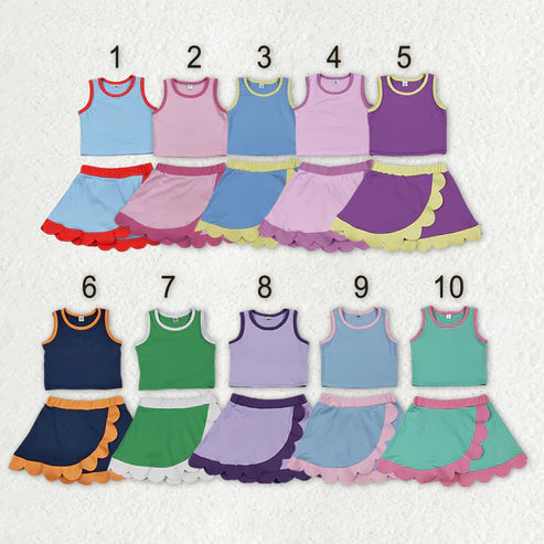 Factory Preorder: Scallop Athletic Skort Sets 2 (11 Styles)