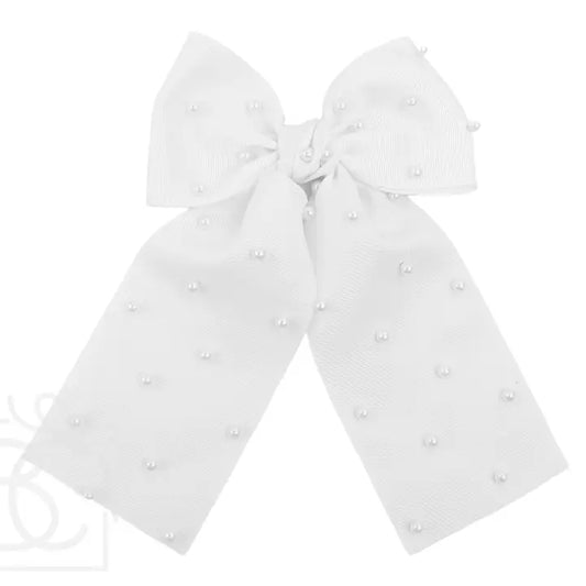 5.5" Emily Grosgrain Bow w/ Pearls Emily