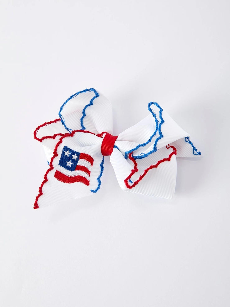 Stars & Stripes Flag Hair Bow