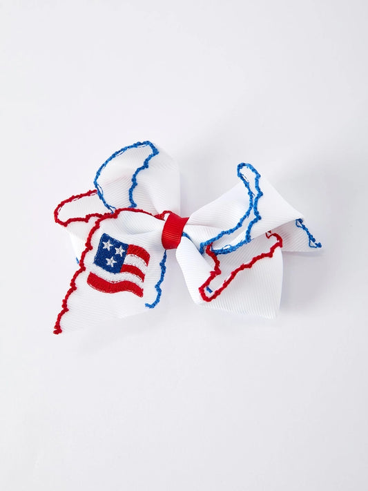 Stars & Stripes Flag Hair Bow