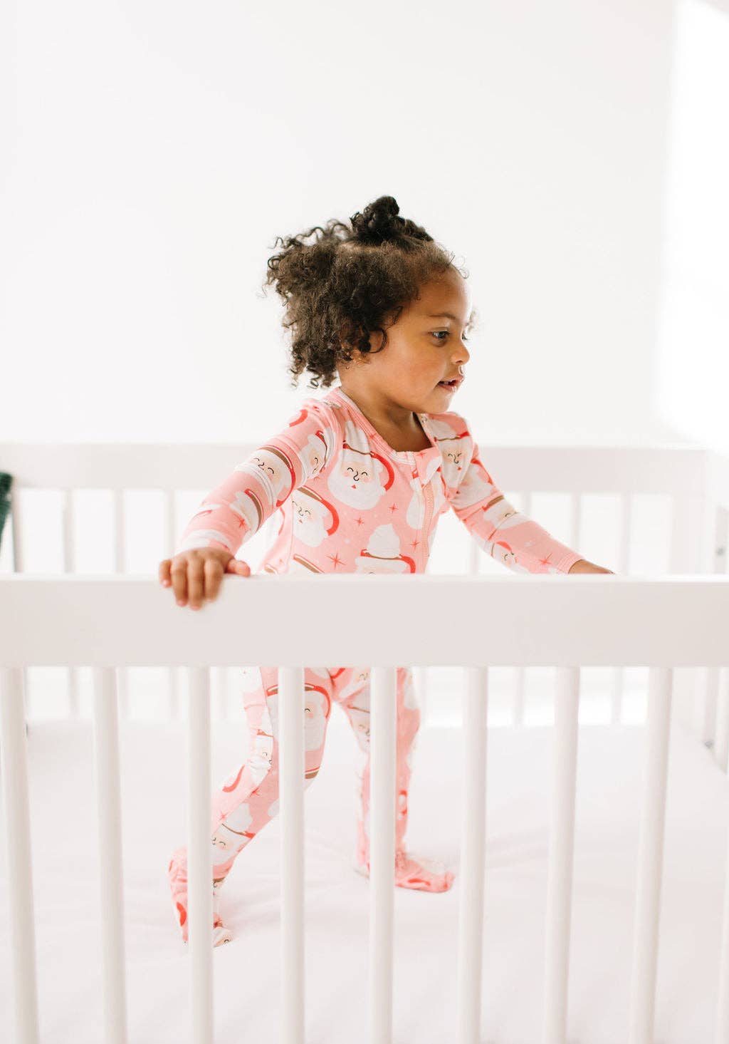 Zippy Bamboo Baby Pajama in Santa Cocoa | Ollie Jay