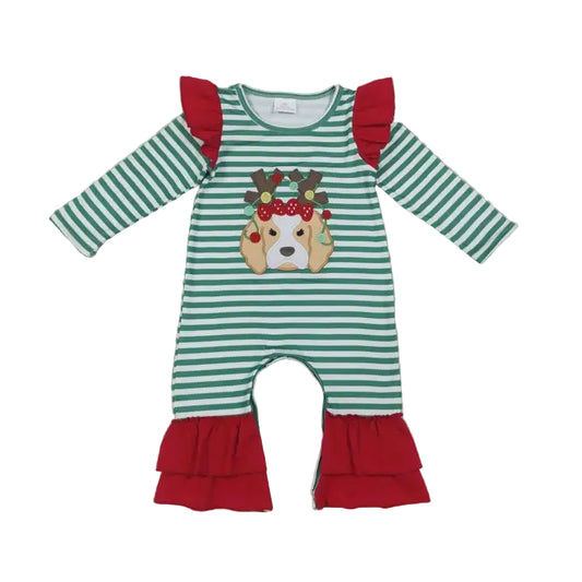 Christmas Pup Girl Romper