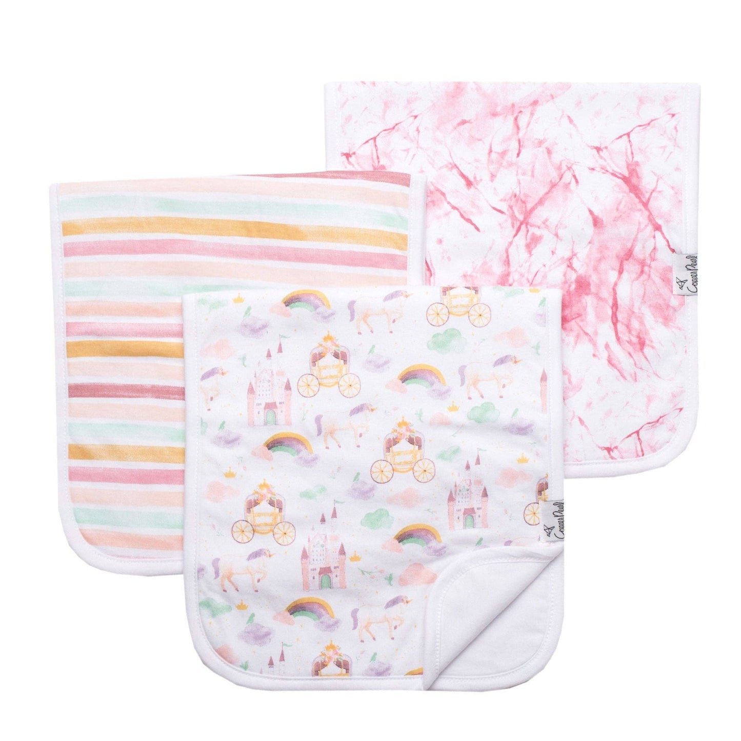 3 Pack Premium Burp Cloths - Enchanted