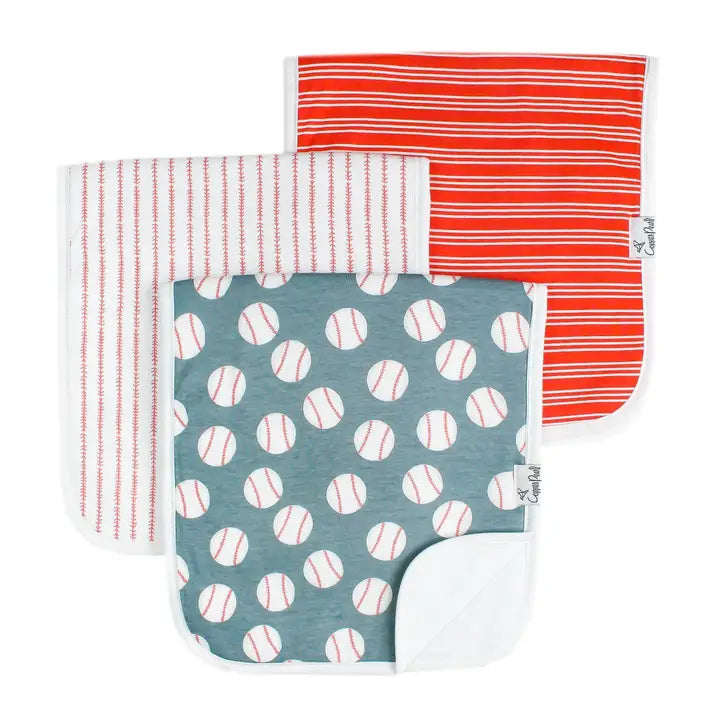 3 Pack Premium Burp Cloths - Slugger  (ETA: 7/21/26)