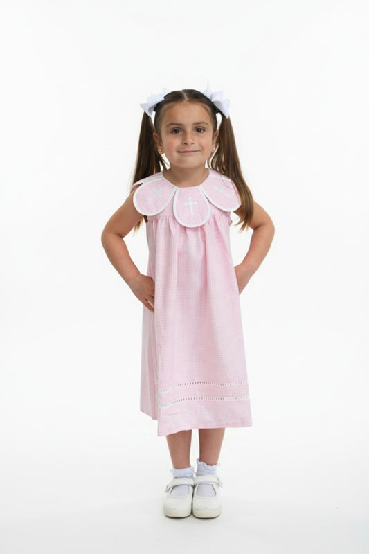 Pink Smocked Cross Dress