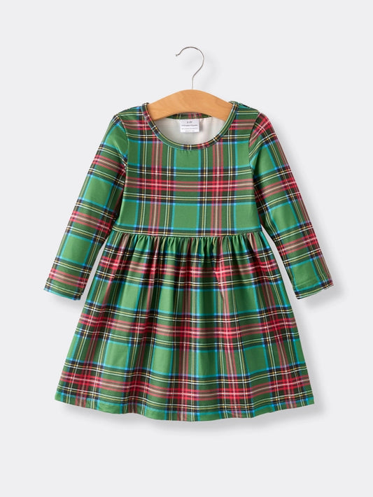 Green WInter Plaid Dress