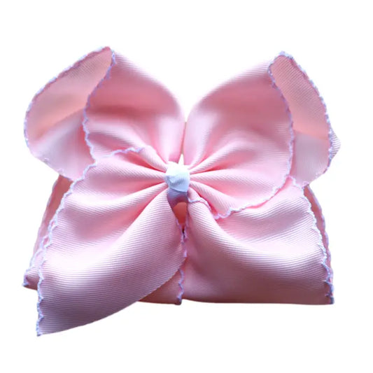 Light Pink Stitch Hair Bow