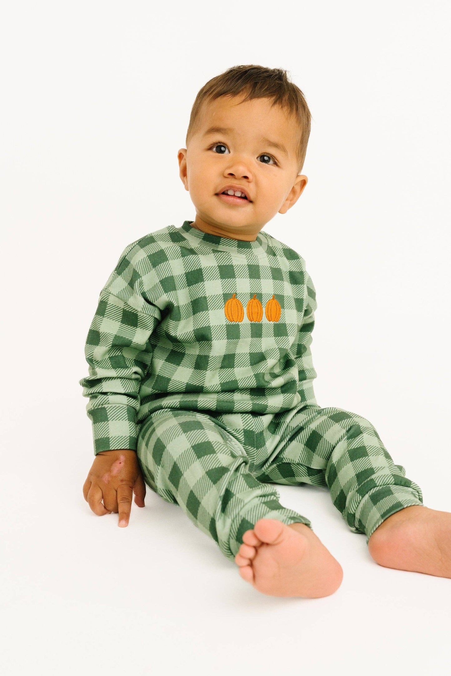 Pumpkin Season Embroidered Crewneck Set