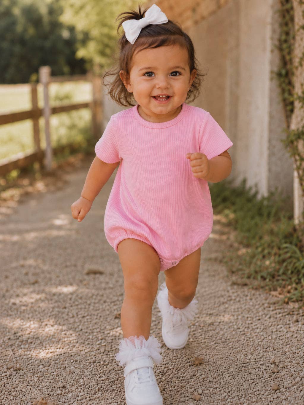 Pink / Ribbed T-Shirt Bubble