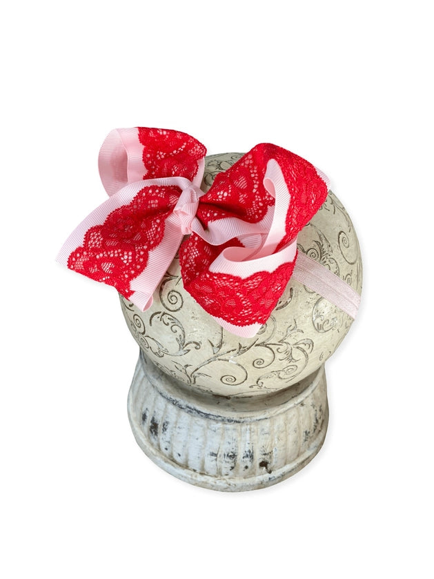 Chantilly Lace Two-Tone Bow Headband