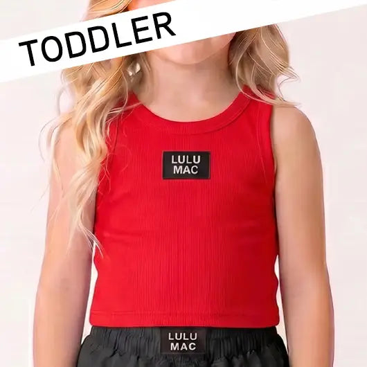 Red Toddler Solid Tank (PRESALE: ETA 7/20/26)