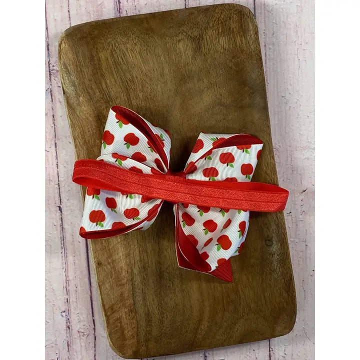 Classic Double Layer Apple Bow Headband