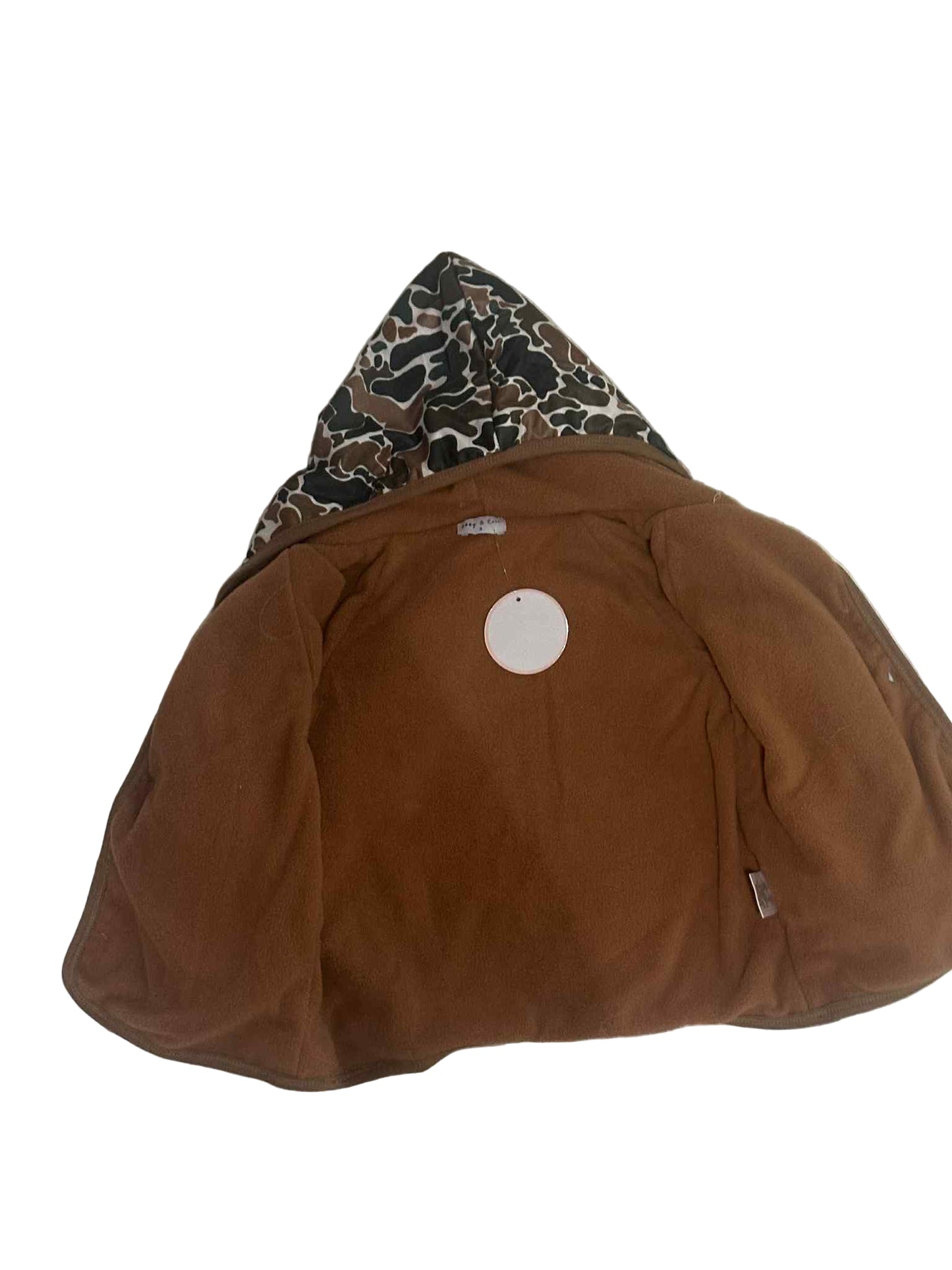 Camo Fleece Lined Hooded Coat