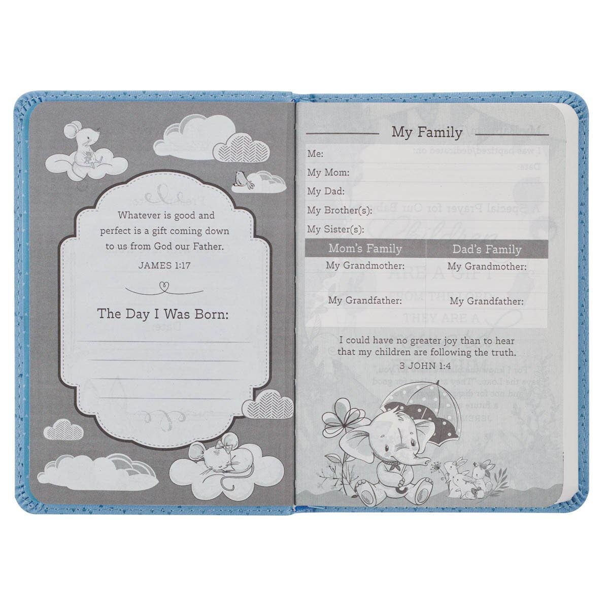 Bible NLT Infant New Testament Faux leather, Blue