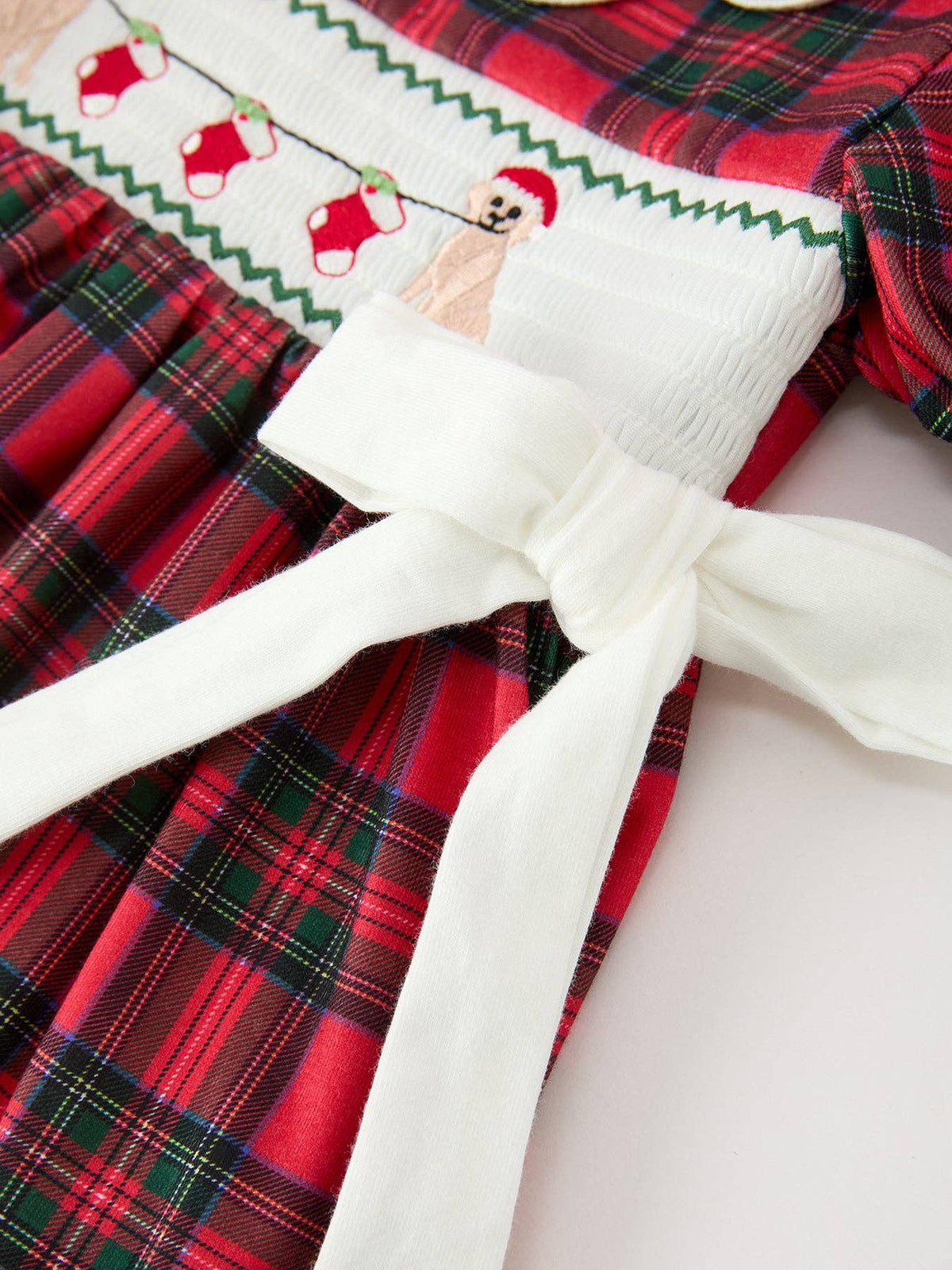 Christmas Pups Plaid Dress