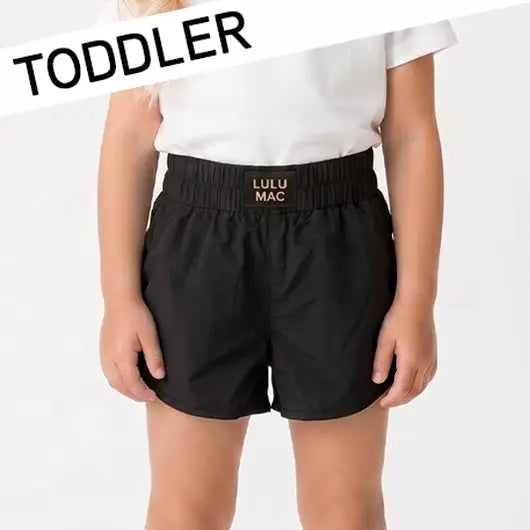 Black Toddler Solid Short (PRESALE: ETA 7/16/26)