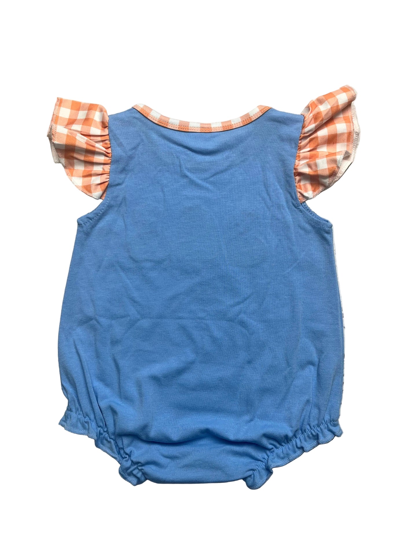 Baby Girl Puppy Pumpkin Appliqué Bubble