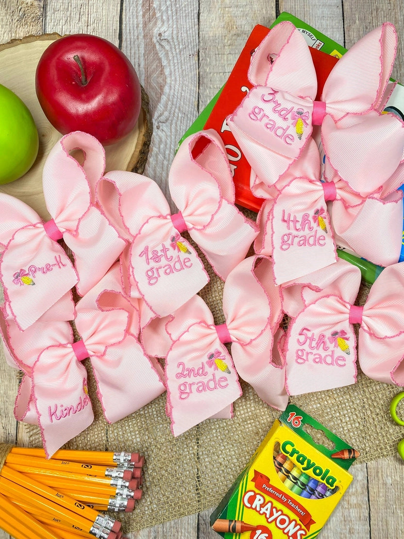 Pink Grade Level Bows