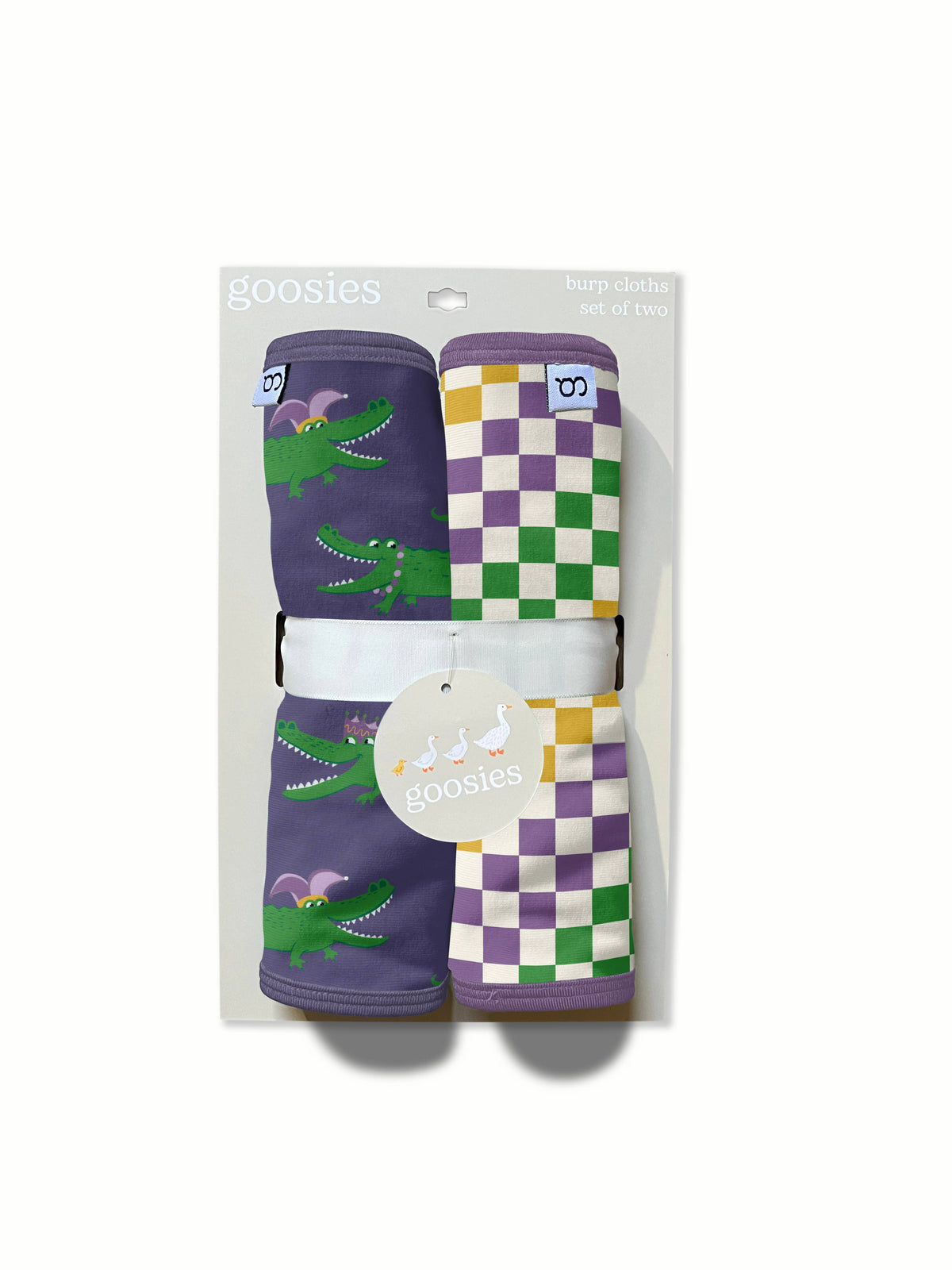 Gator Krewe (Mardi Gras)- Burp Cloth Set